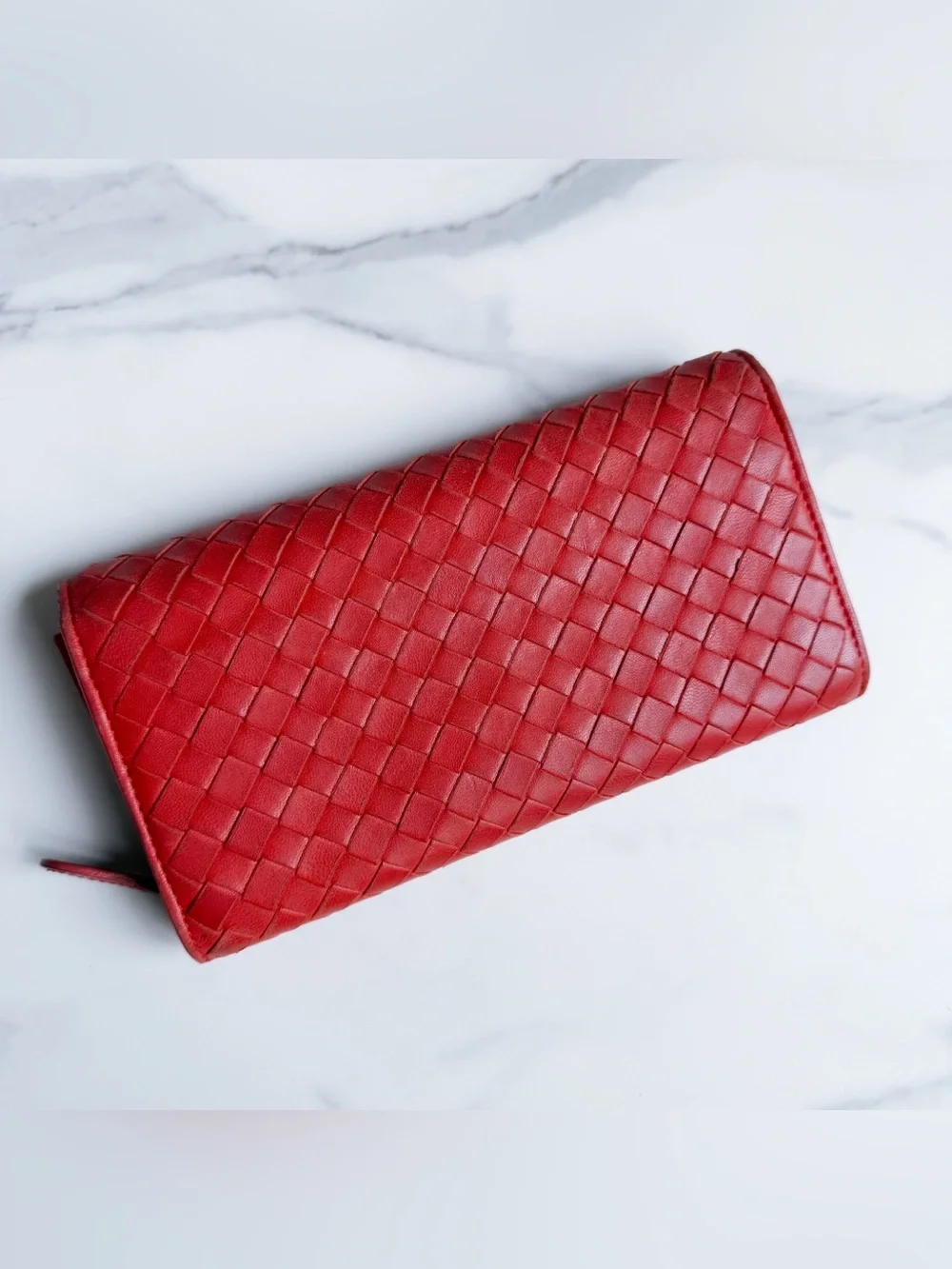 Bottega Venata Intrecciato leather flap Wallet on chain - Picture 5 of 16